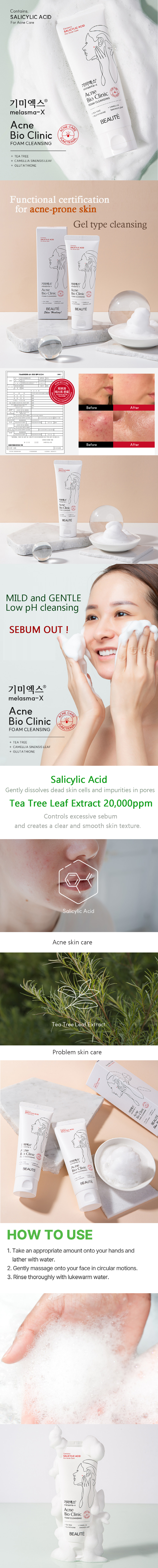 Acne Bio Clinic Foam Cleansing 120ml 상세 1