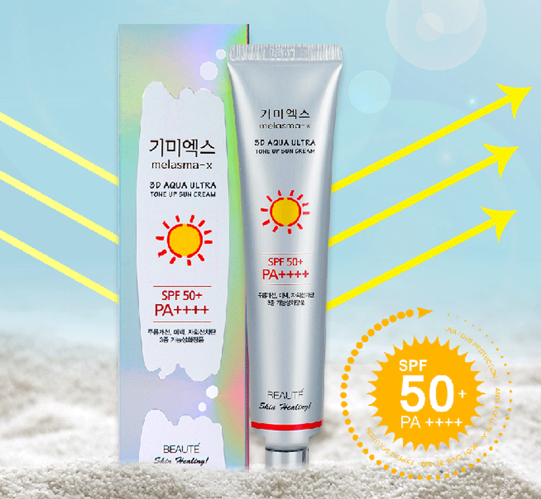 3D AQUA ULTRA TONE UP SUNCREAM SPF 50+PA++++ / FOR FACE (45ml)